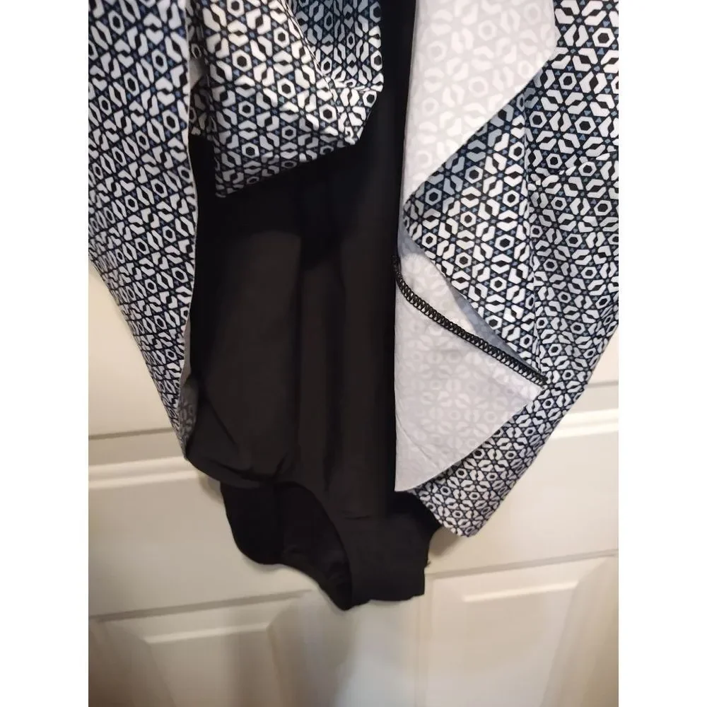 Nicole Miller Studio Black One‎ Piece Skirt Style Swim Suit Women's Size XL